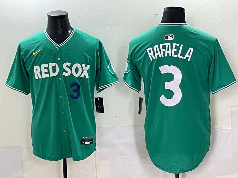 Men 2025 Boston Red Sox #3 Rafaela Drak Green Joint Name Nike MLB Jersey 033->boston red sox->MLB Jersey